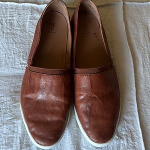 Frye Cognac Slip-On Flats